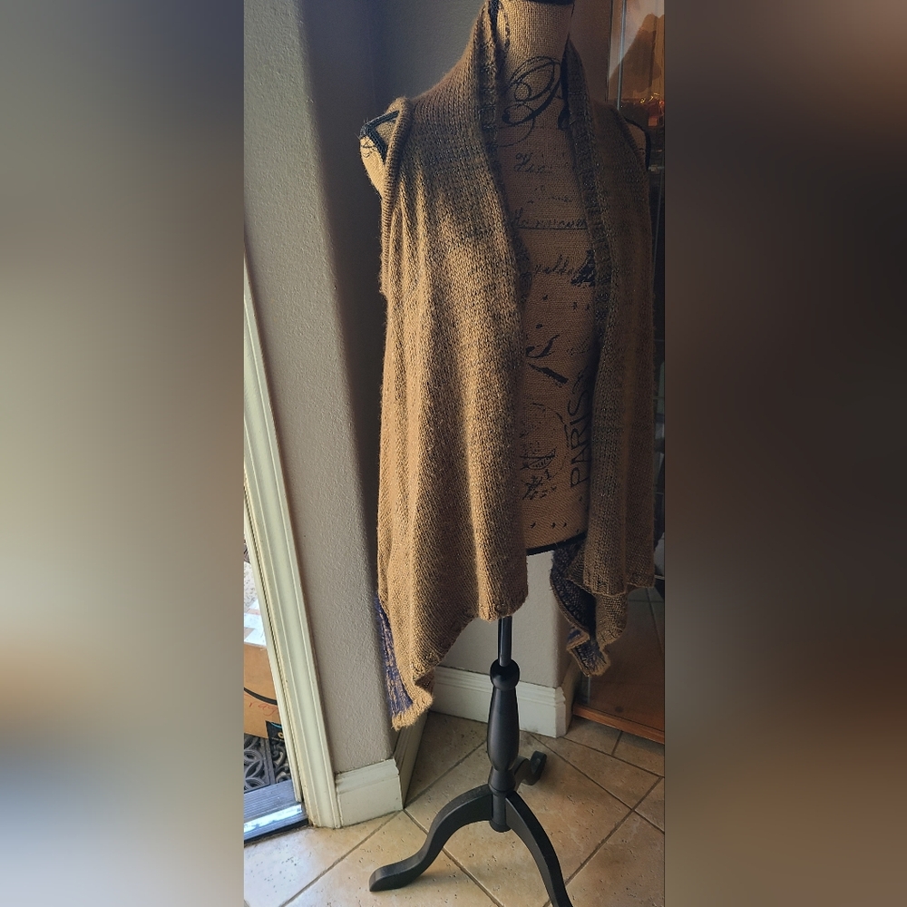 BCBG Maxazria Drape-front Vest Cardigan Sweater